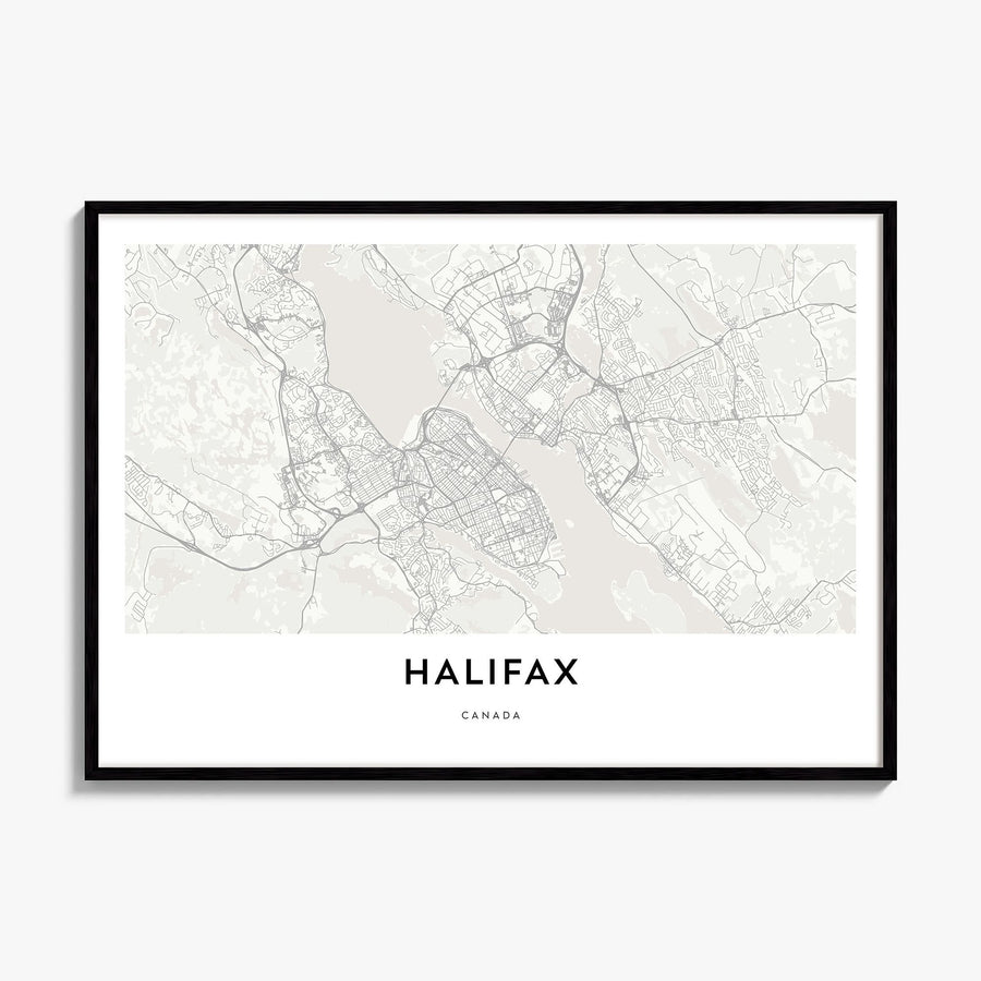 Halifax Map Poster, framed poster mockup