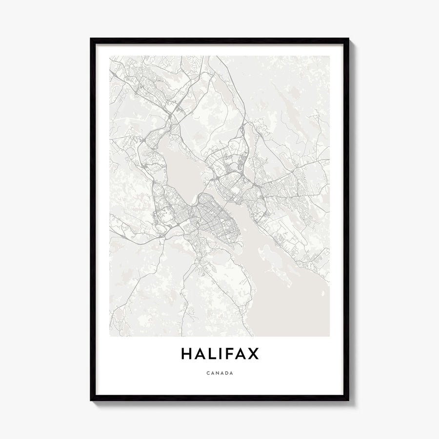 Halifax Map Poster, framed poster mockup