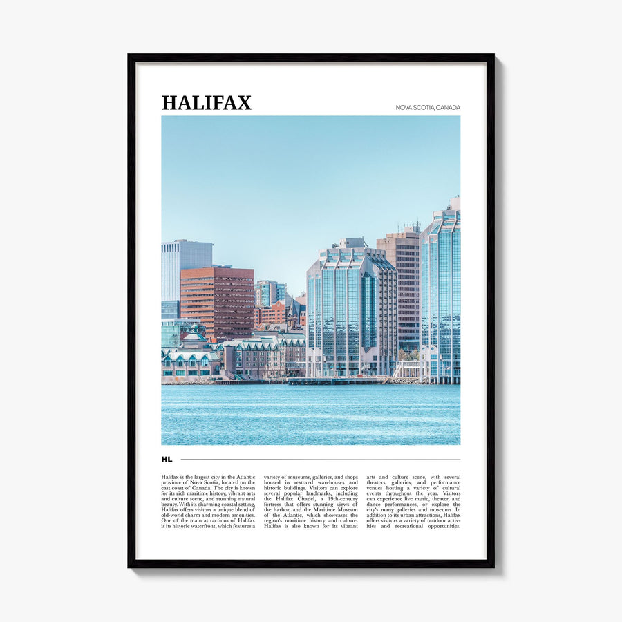 Halifax Travel Poster, framed poster mockup