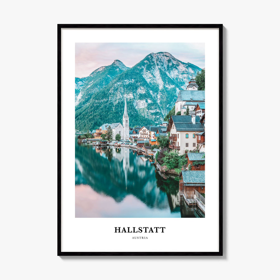 Hallstatt Classic Poster, framed poster mockup