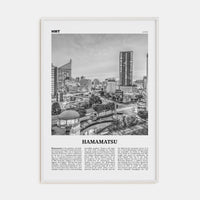 Hamamatsu Poster White Wood / 8x12 in Nbourhood Travel B&W Poster