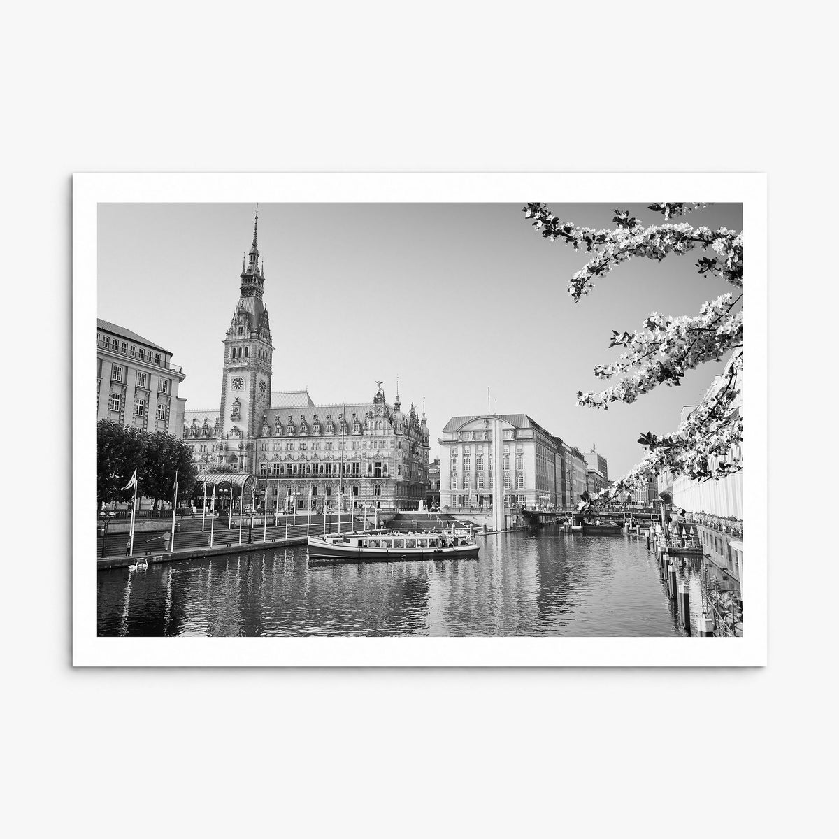 Hamburg Photo Poster, print only (unframed), white border