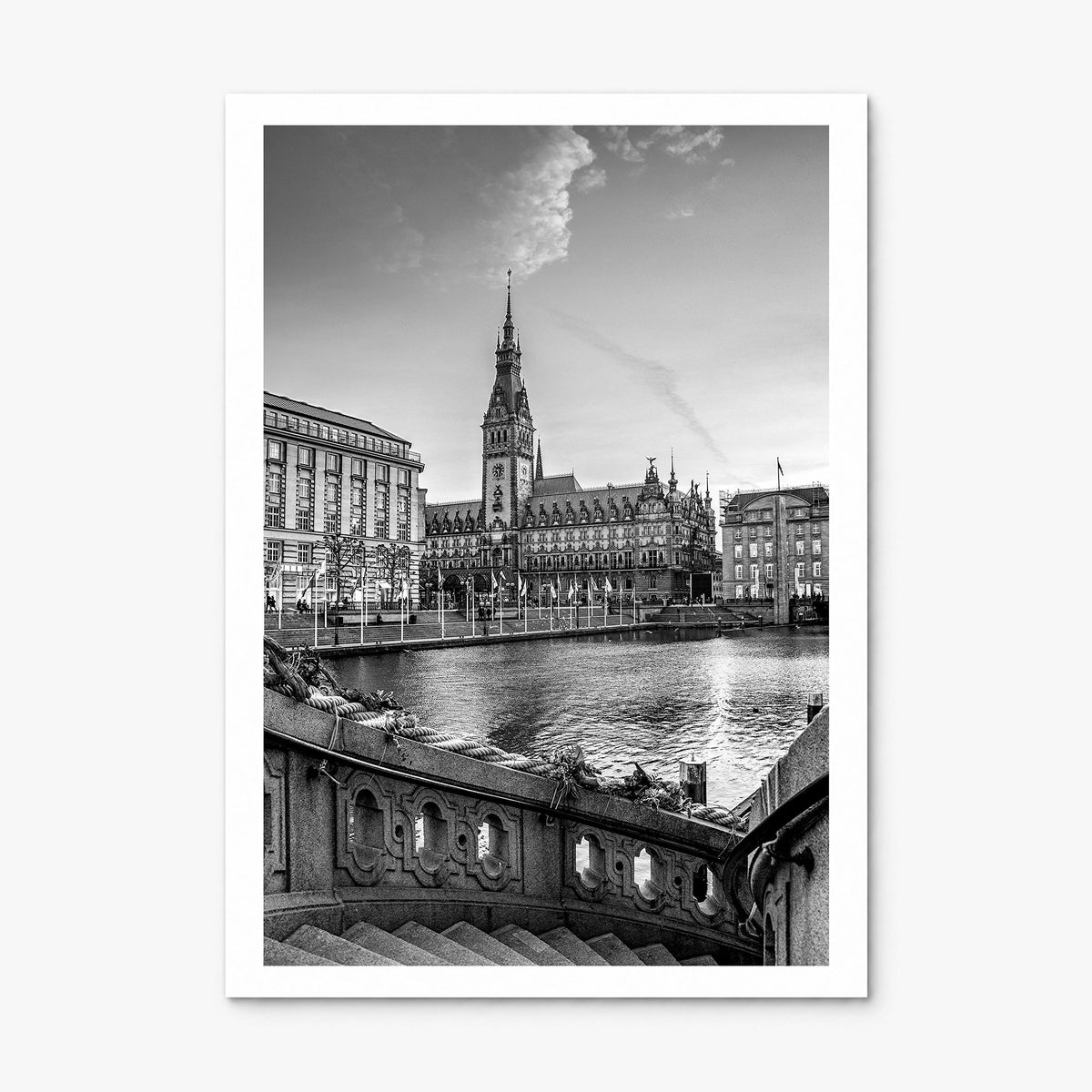 Hamburg Photo Poster, print only (unframed), white border