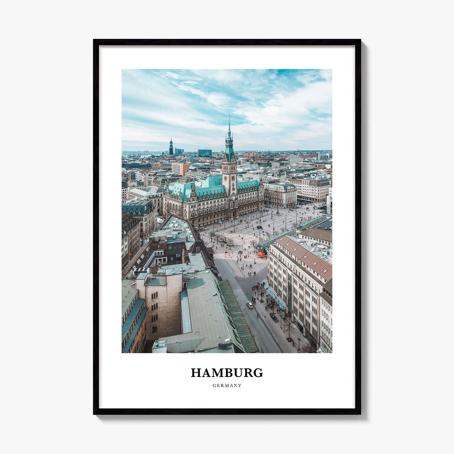 Hamburg Classic Poster, framed poster mockup
