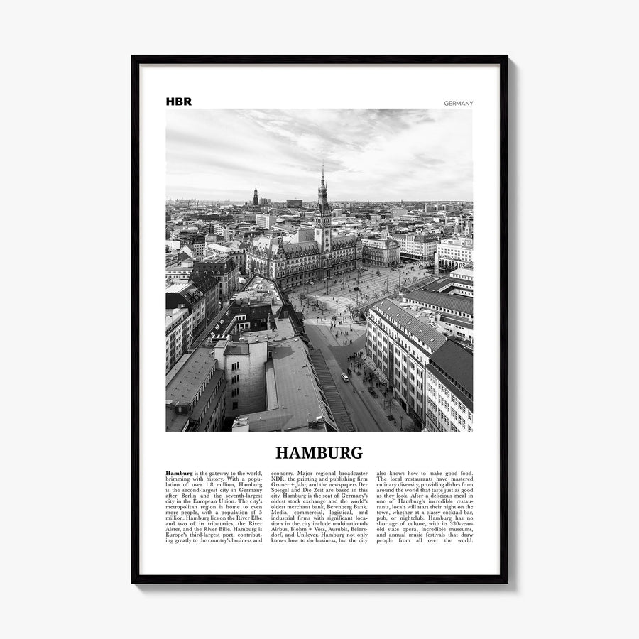 Hamburg Newspaper No 1 Poster, framed poster mockup