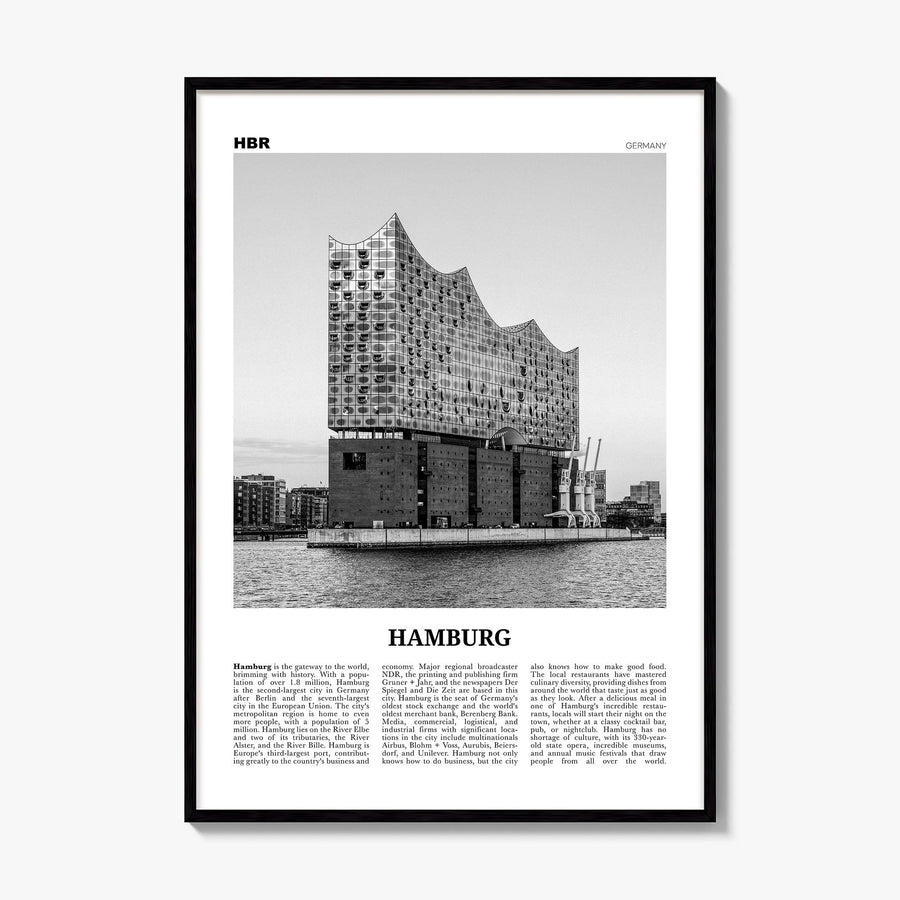 Hamburg Newspaper No 2 Poster, framed poster mockup