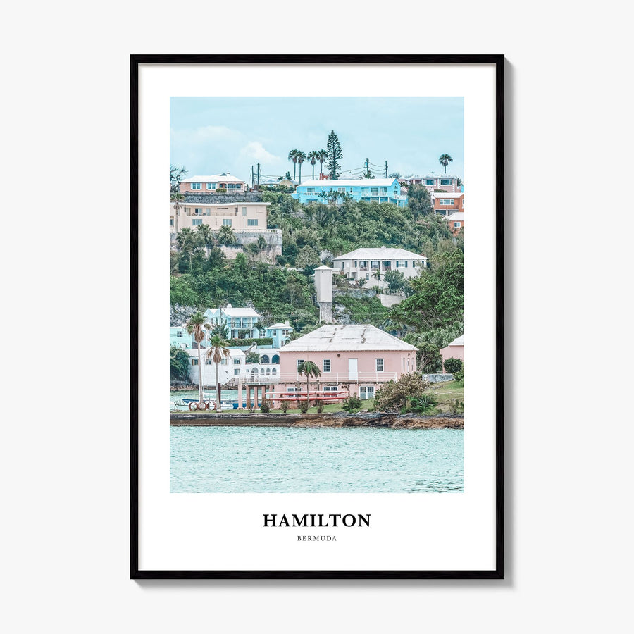 Hamilton, Bermuda Classic Poster, framed poster mockup