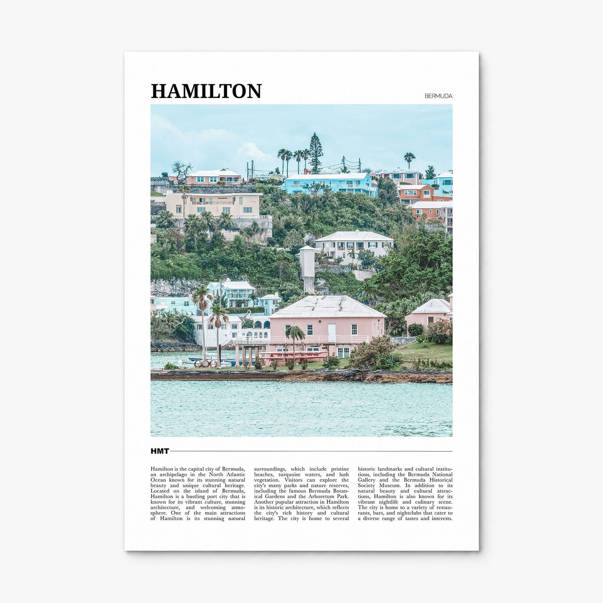 Hamilton, Bermuda Travel Poster, print only (unframed)