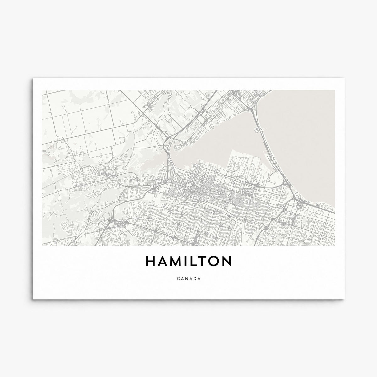 Hamilton, Canada Map Poster, print only (unframed)