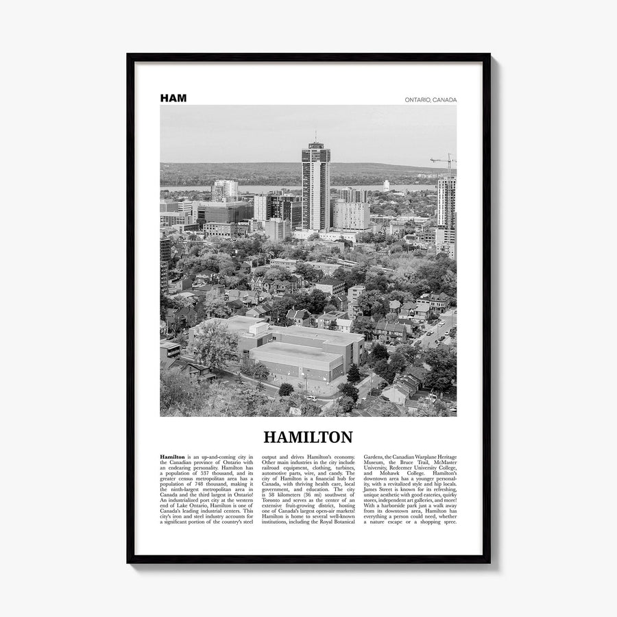 Hamilton, Canada Newspaper No 2 Poster, framed poster mockup