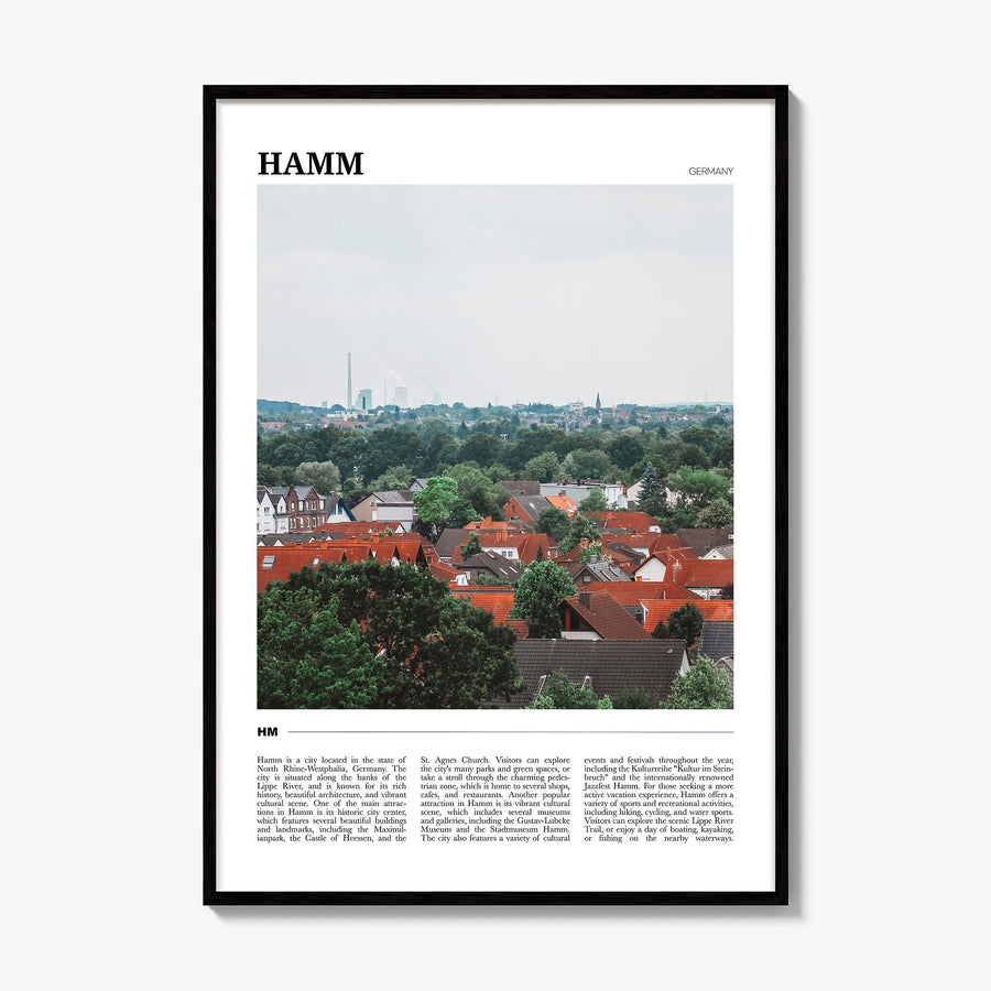 Hamm Travel Poster, framed poster mockup