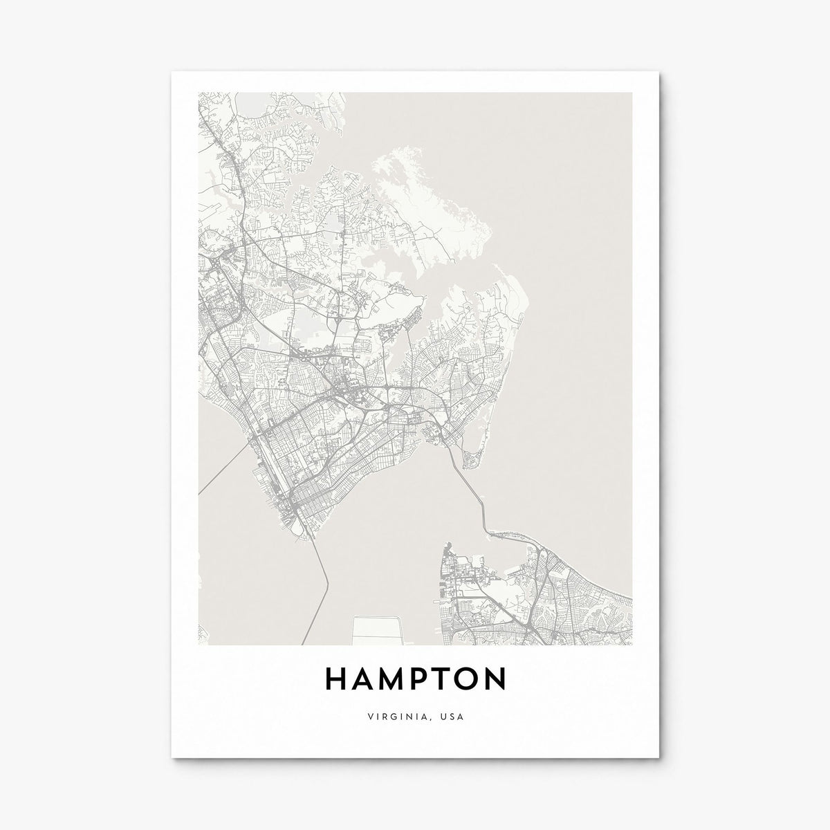 Hampton Map Poster, print only (unframed)