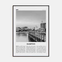 Hampton Poster None / 8x12 in Nbourhood Travel B&W Poster