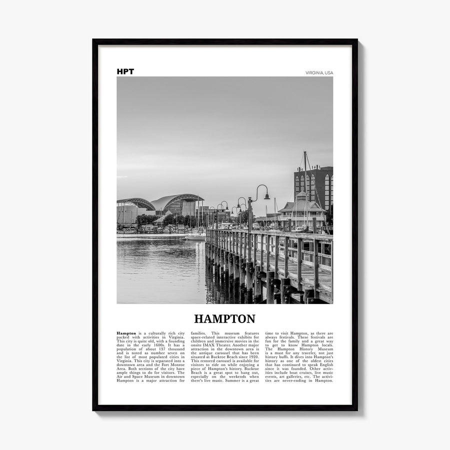 Hampton Newspaper Poster, framed poster mockup