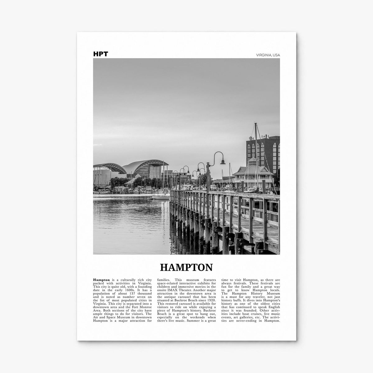 Hampton Newspaper Poster, print only (unframed)