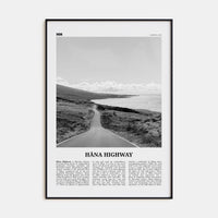 Hana Highway Poster None / 8x12 in Nbourhood Travel B&W Poster