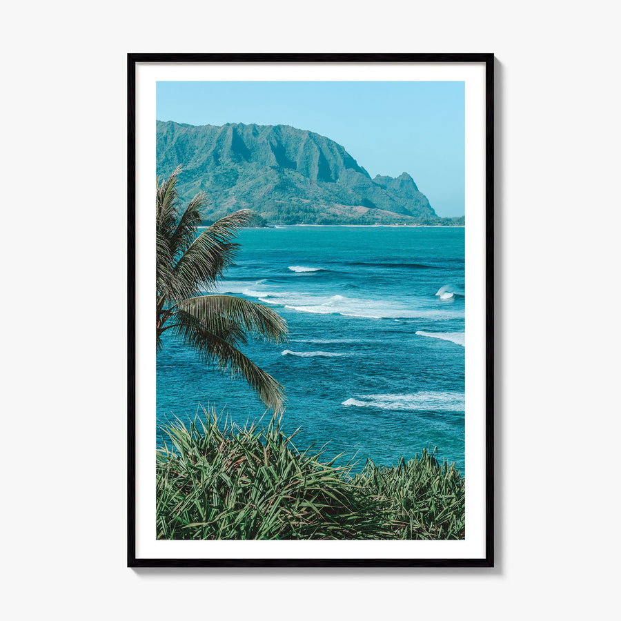 Hanalei Photo Poster, framed poster mockup, white border