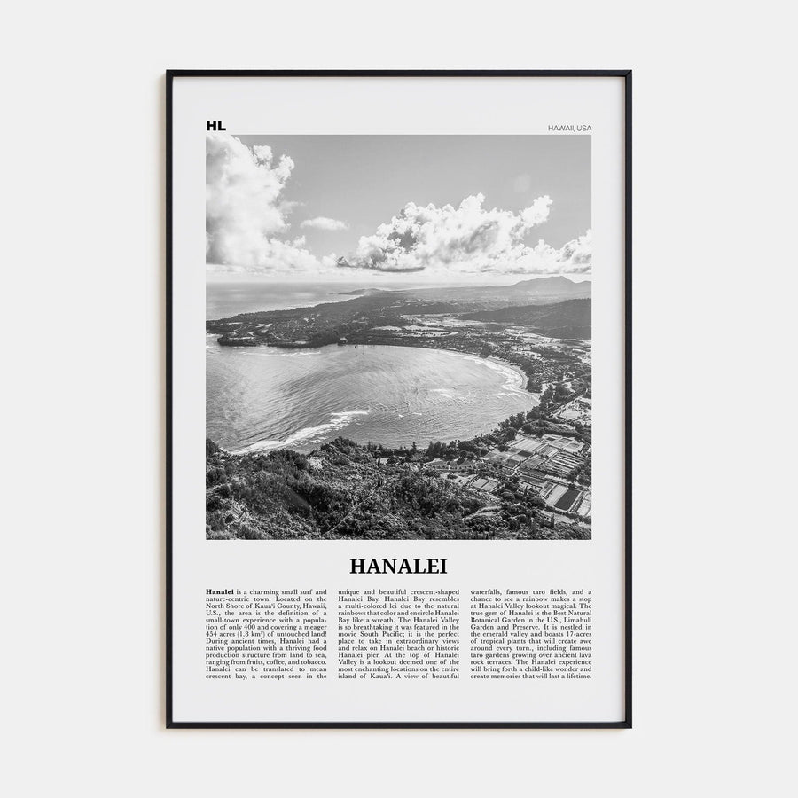 Hanalei Poster None / 8x12 in Nbourhood Travel B&W Poster