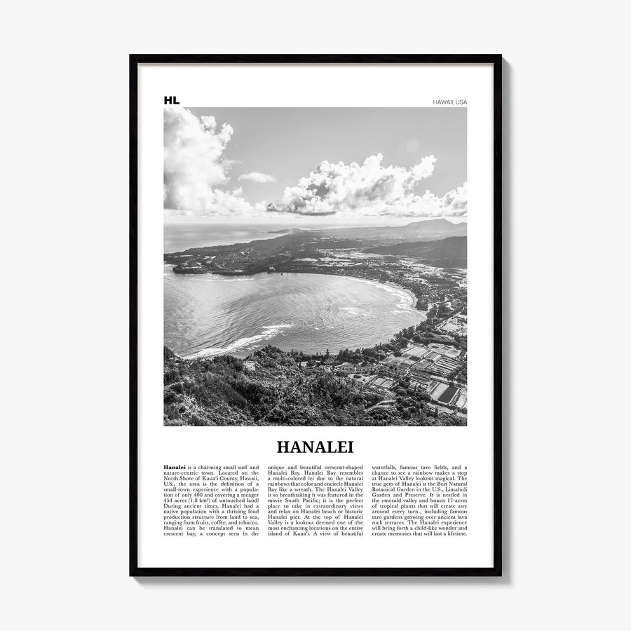 Hanalei Newspaper Poster, framed poster mockup