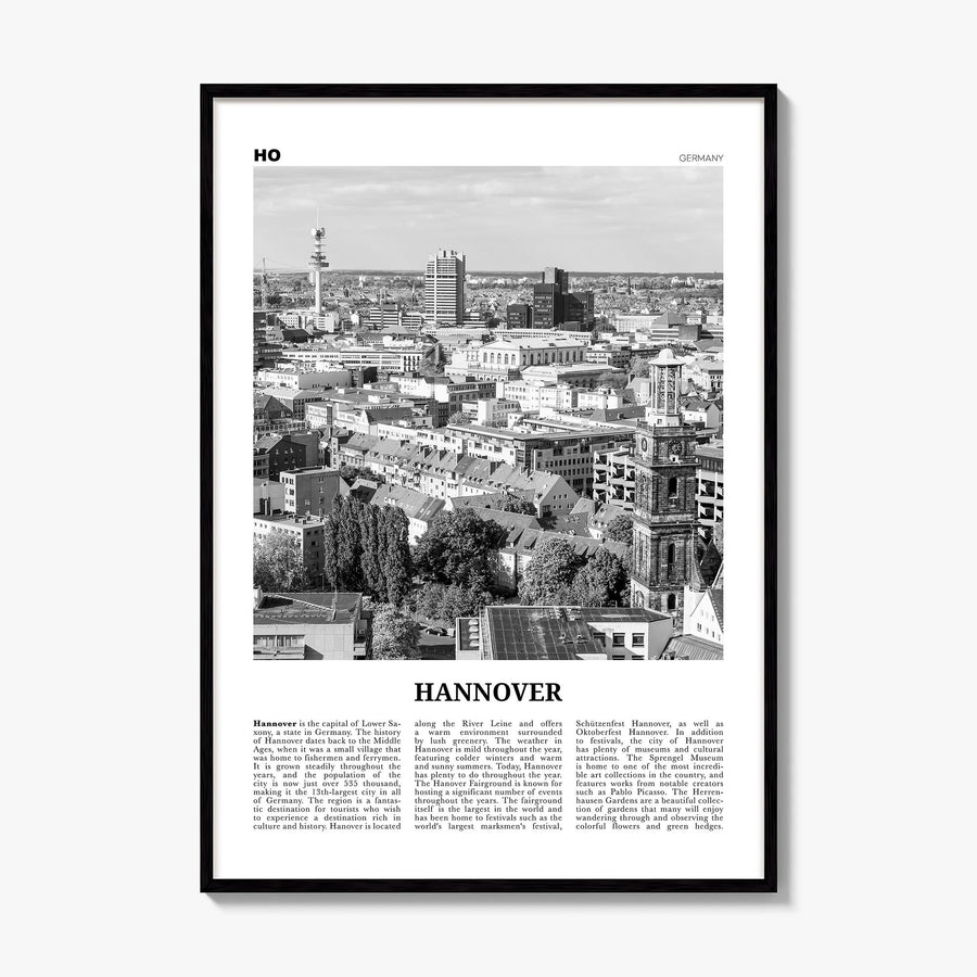 Hannover Newspaper Poster, framed poster mockup