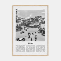 Hanoi No 1 Poster Natural Wood / 8x12 in Nbourhood Travel B&W Poster