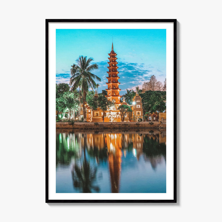 Hanoi Photo Poster, framed poster mockup, white border