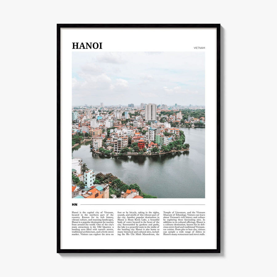 Hanoi Travel Poster, framed poster mockup