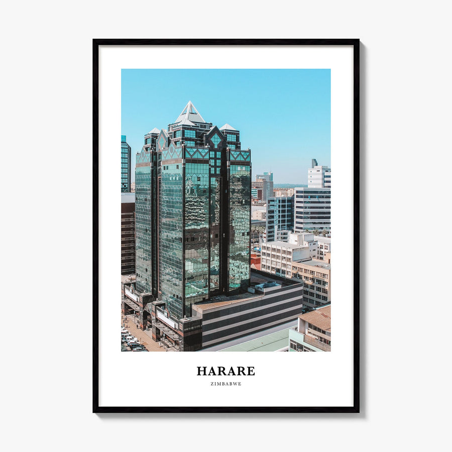 Harare Classic Poster, framed poster mockup