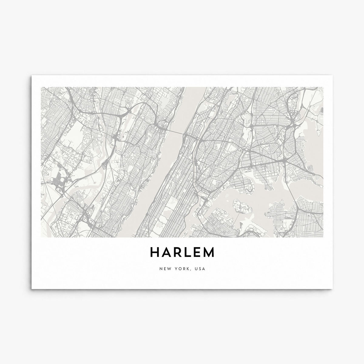 Harlem Map Poster, print only (unframed)