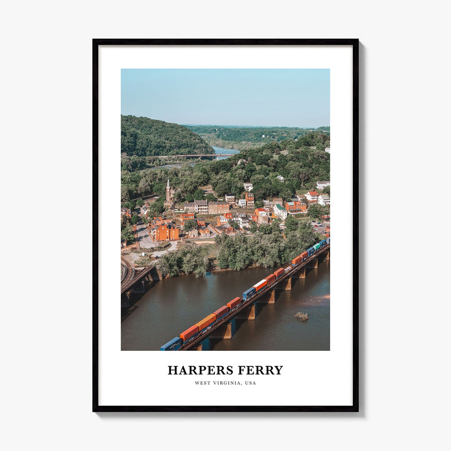 Harpers Ferry Classic Poster, framed poster mockup