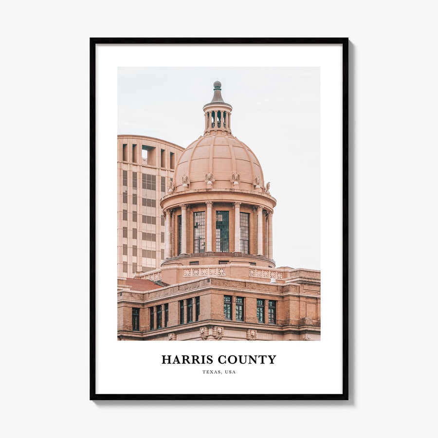 Harris County Classic Poster, framed poster mockup