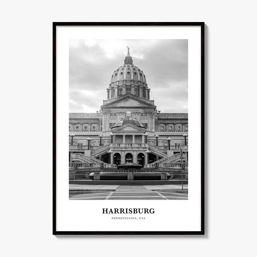 Harrisburg Classic Poster, framed poster mockup