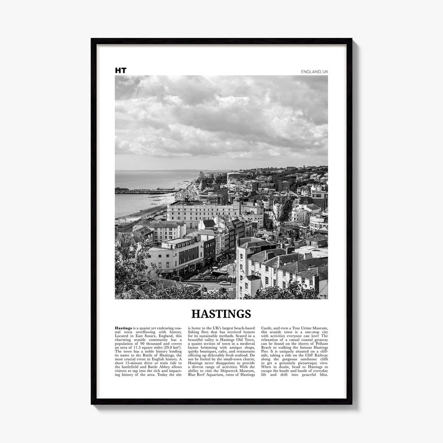 Hastings Newspaper Poster, framed poster mockup