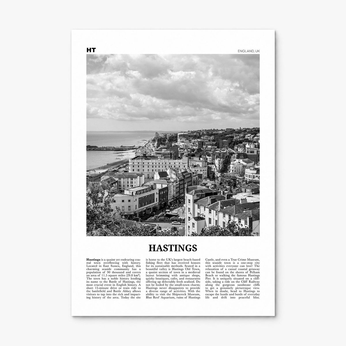 Hastings Newspaper Poster, print only (unframed)