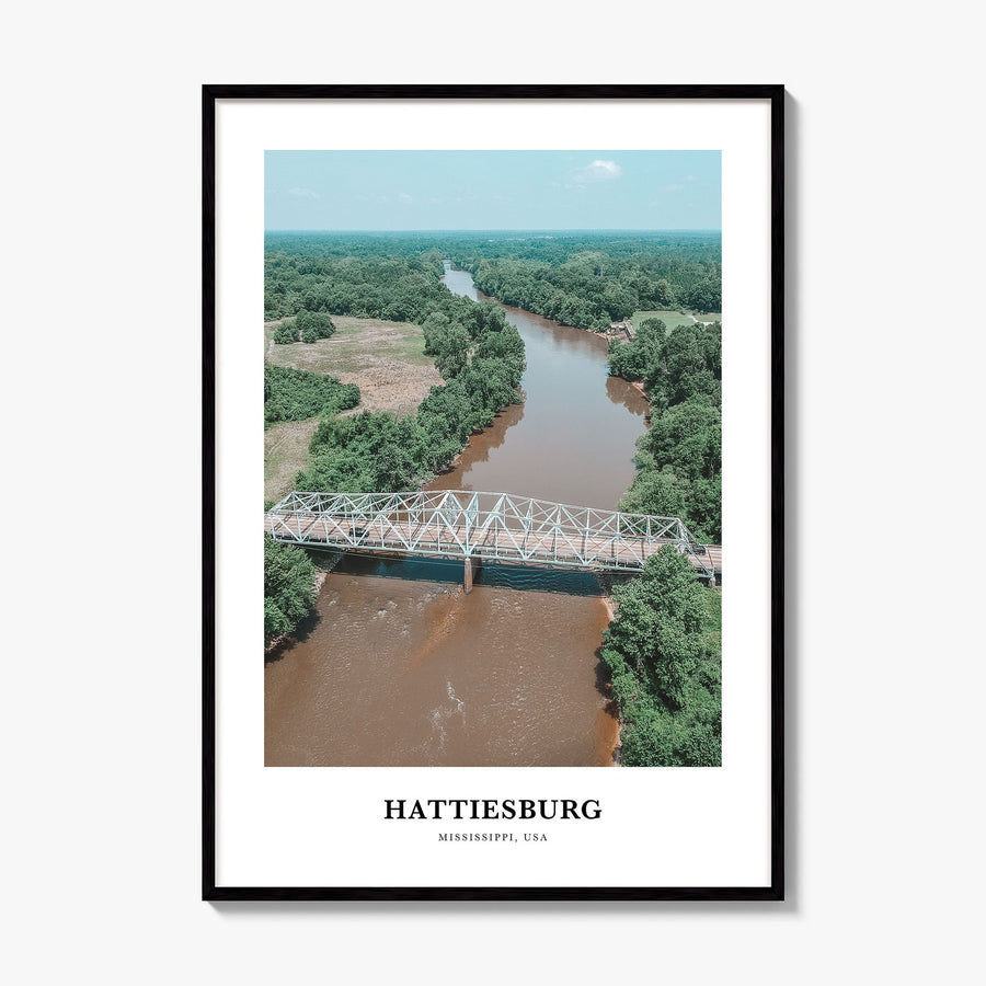 Hattiesburg Classic Poster, framed poster mockup