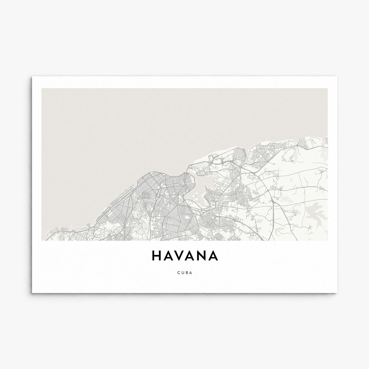 Havana Map Poster, print only (unframed)