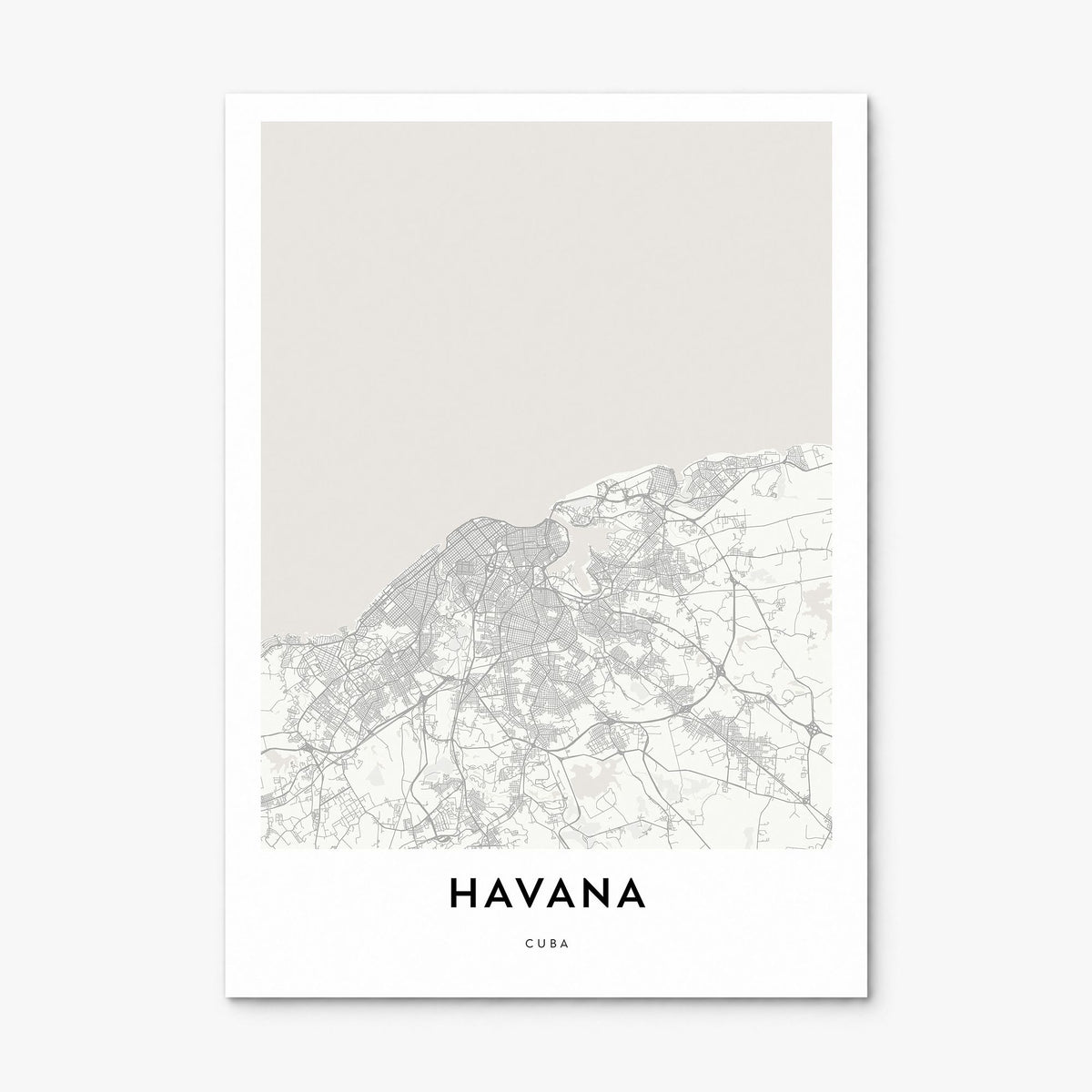 Havana Map Poster, print only (unframed)
