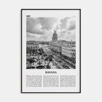 Havana No 1 Poster None / 8x12 in Nbourhood Travel B&W Poster