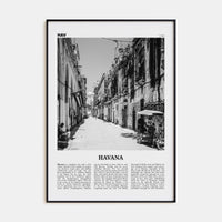 Havana No 2 Poster None / 8x12 in Nbourhood Travel B&W Poster