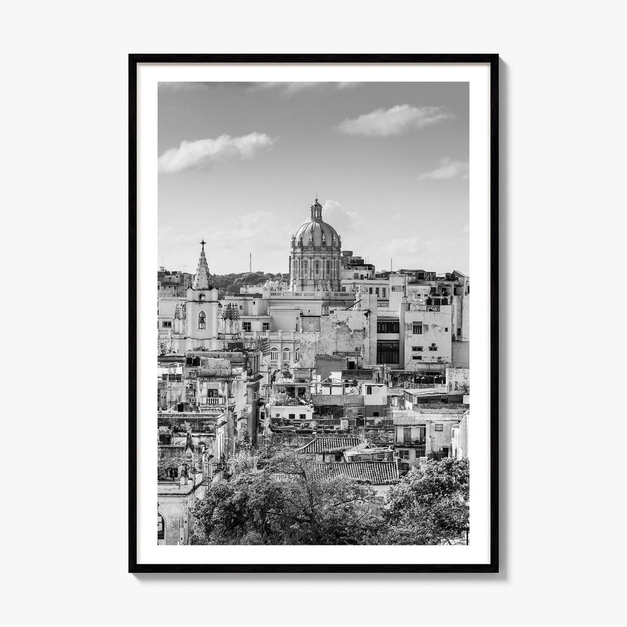 Havana Photo Poster, framed poster mockup, white border