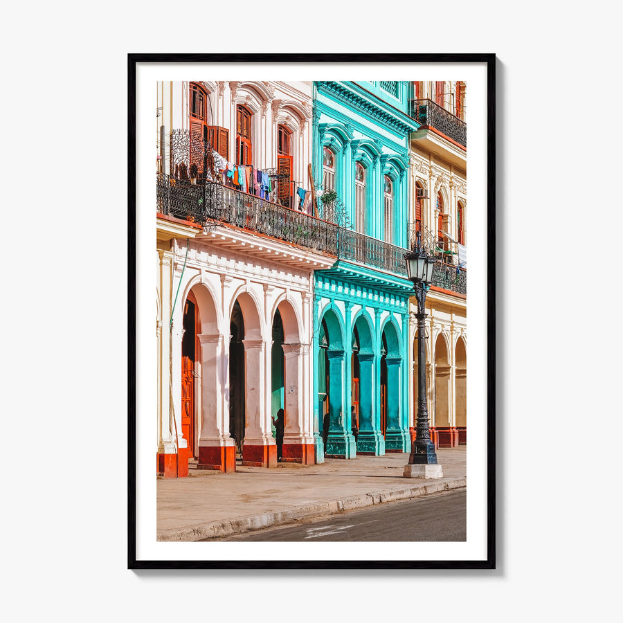 Havana Photo No 2 Poster, framed poster mockup, white border