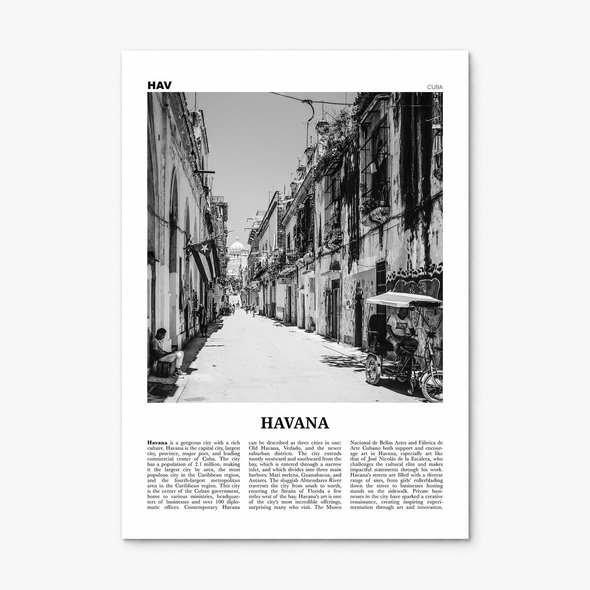 Havana Newspaper No 2 Poster, print only (unframed)