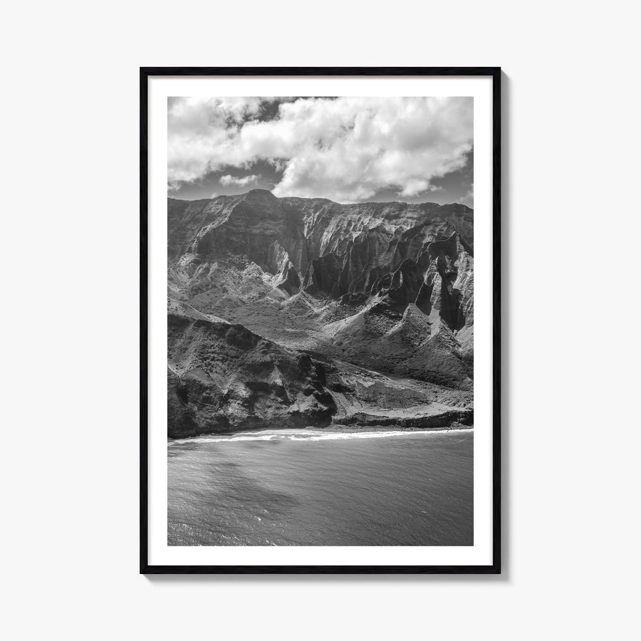 Hawaii no. 1 black & white photo poster of United States – vertical wall art, unframed print shown in interior mockup
