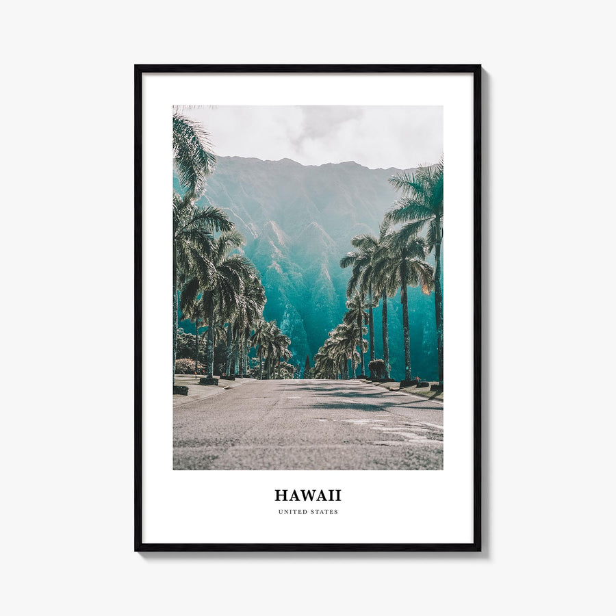 Hawaii no. 1 colorful classic poster of United States – vertical wall art, unframed print shown in interior mockup