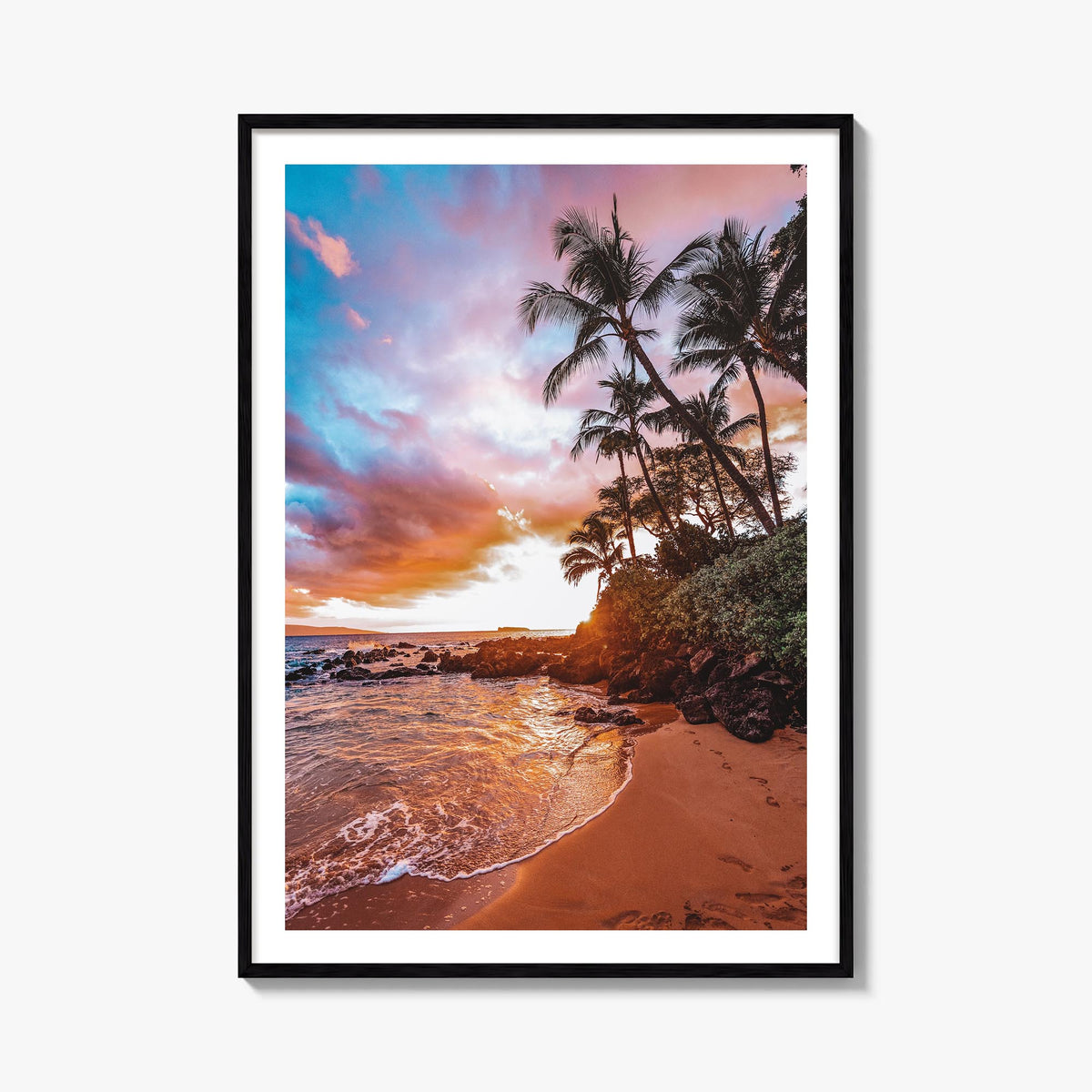 Hawaii no. 3 colorful photo poster of United States – vertical wall art, unframed print shown in interior mockup