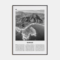 Hawaii No 3 Poster None / 8x12 in Nbourhood Travel B&W Poster