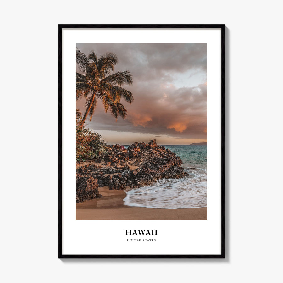 Hawaii Classic No 3 Poster, framed poster mockup