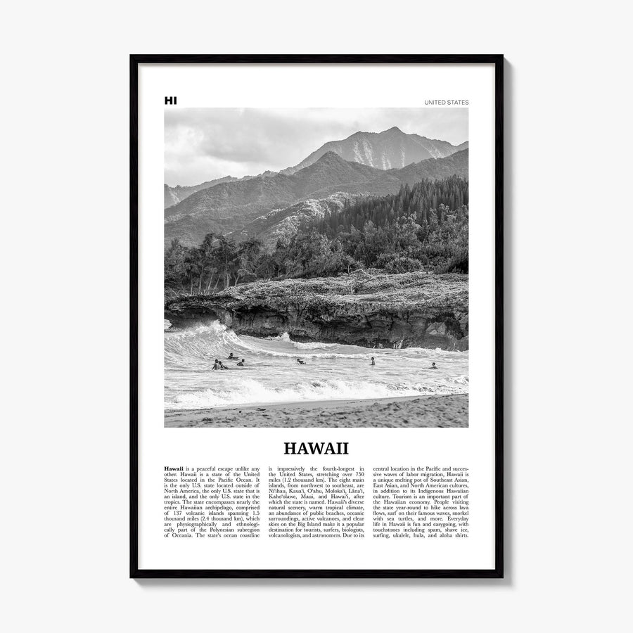 Hawaii Newspaper No 1 Poster, framed poster mockup