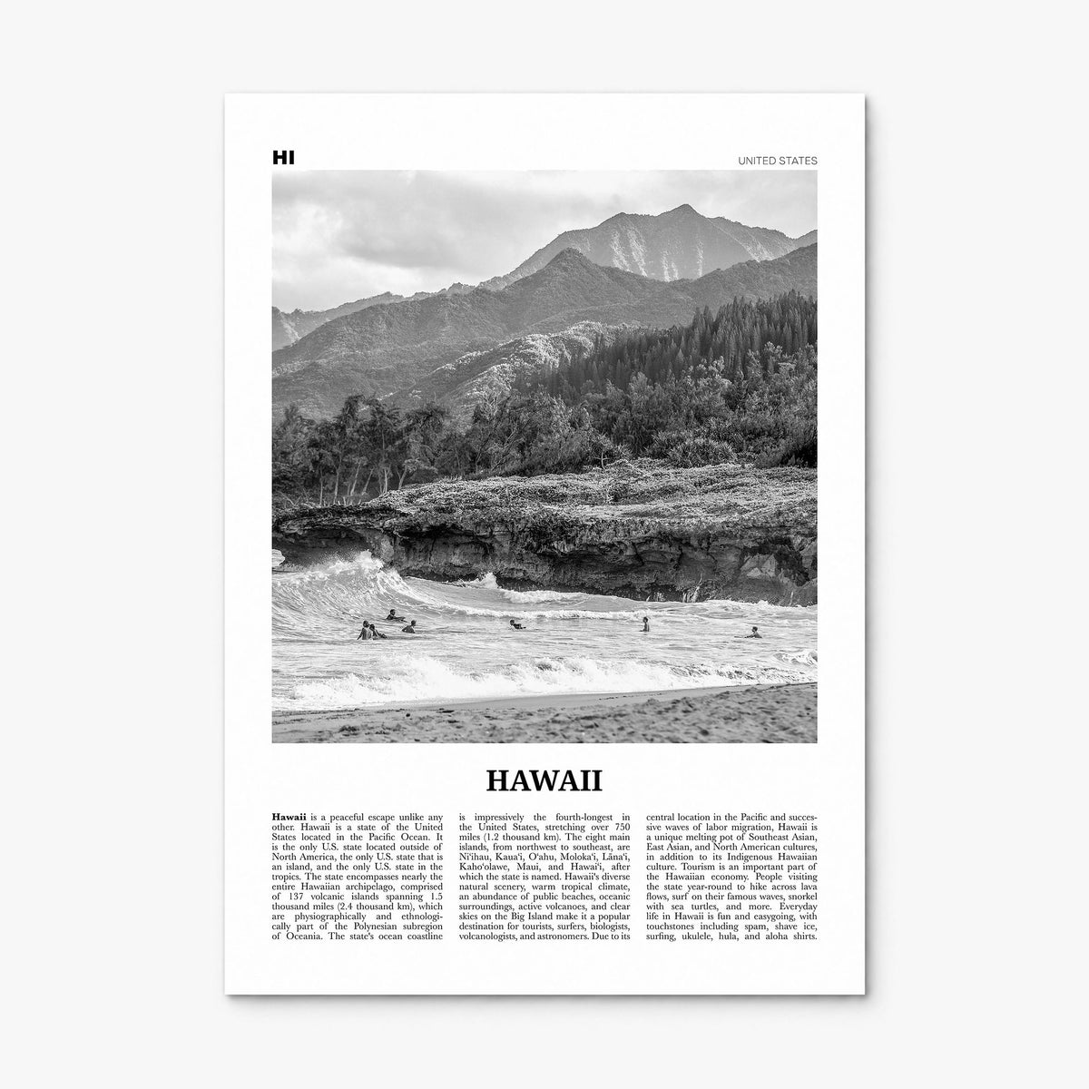 Hawaii Newspaper No 1 Poster, print only (unframed)