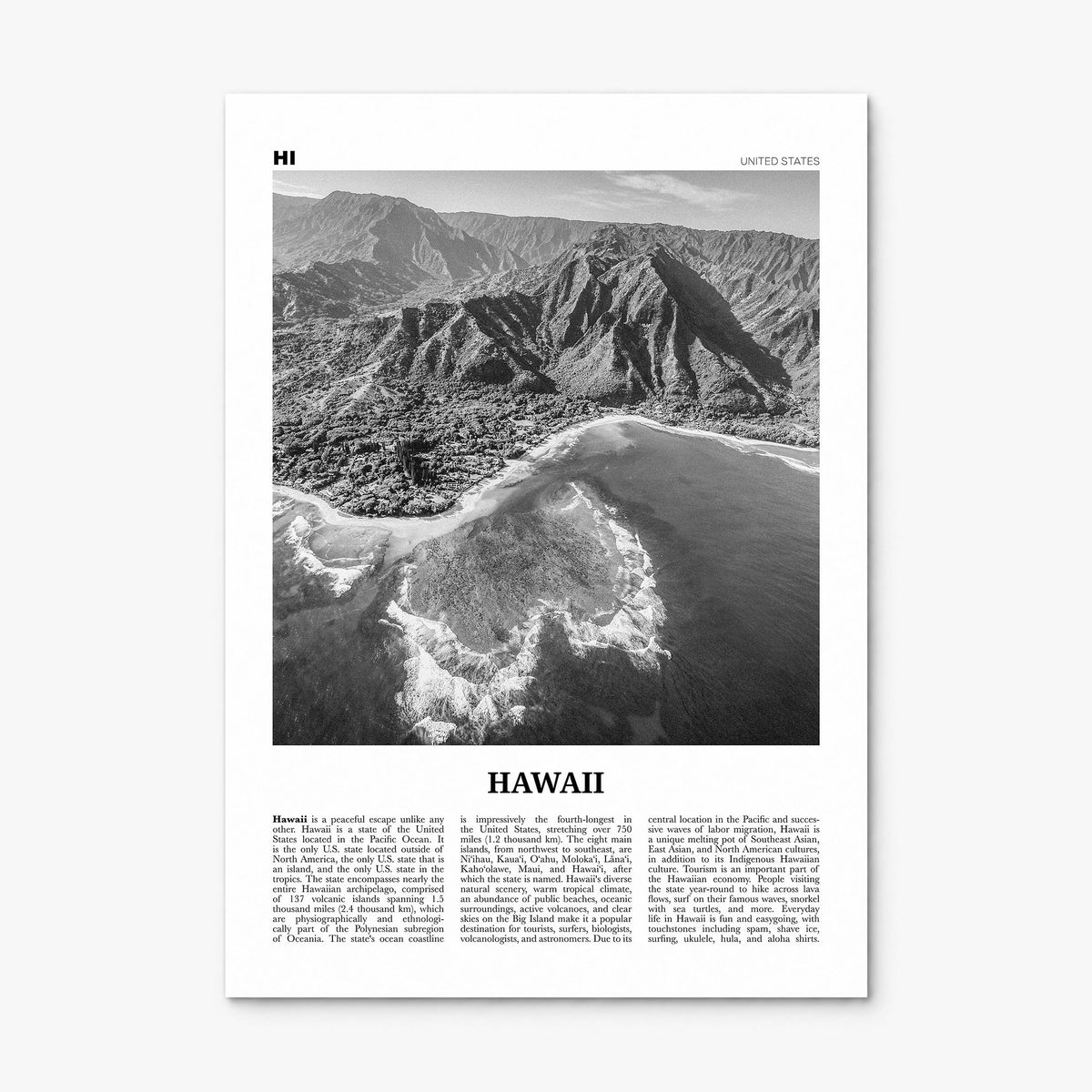 Hawaii Newspaper No 3 Poster, print only (unframed)